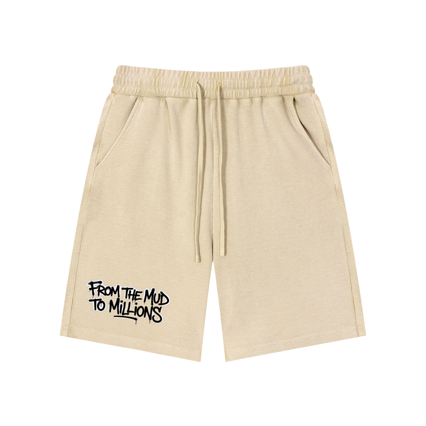 M2M Mineral Wash Waffle Knit Shorts