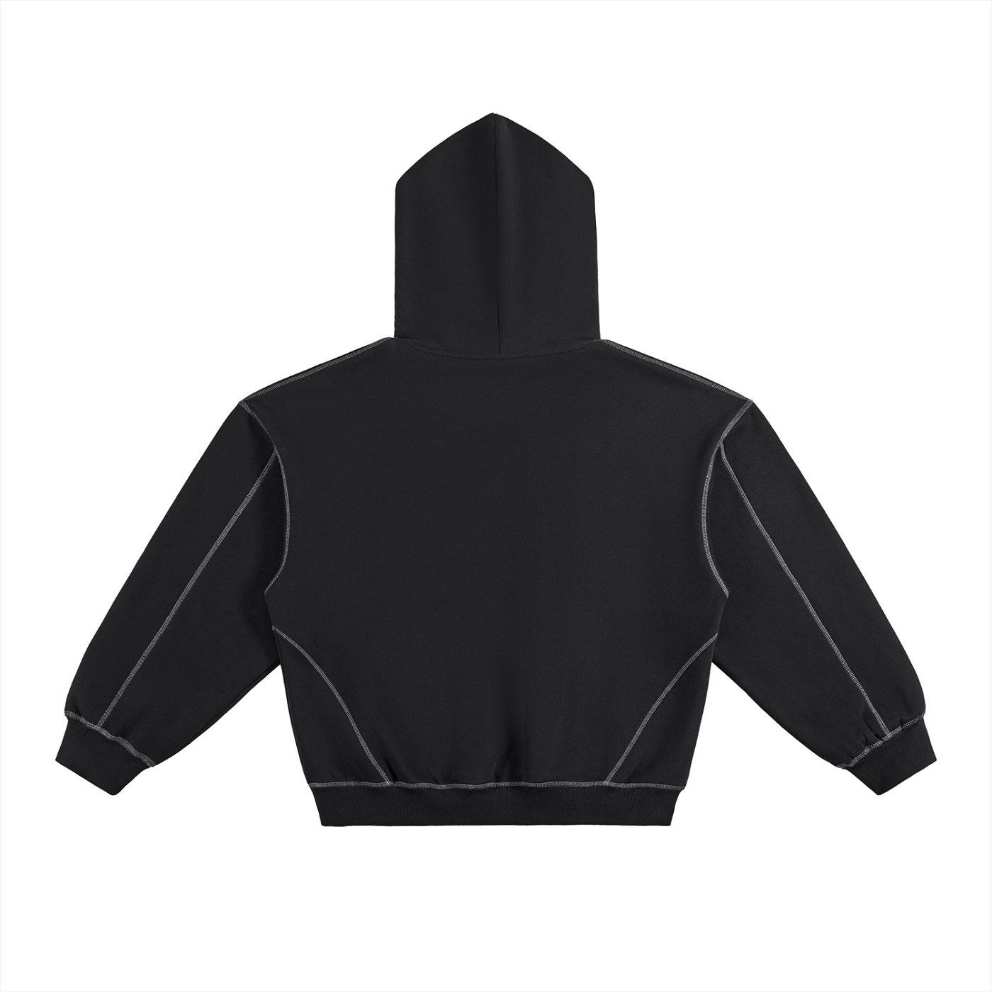 GTSContrast-Stitched Boxy Hoodie