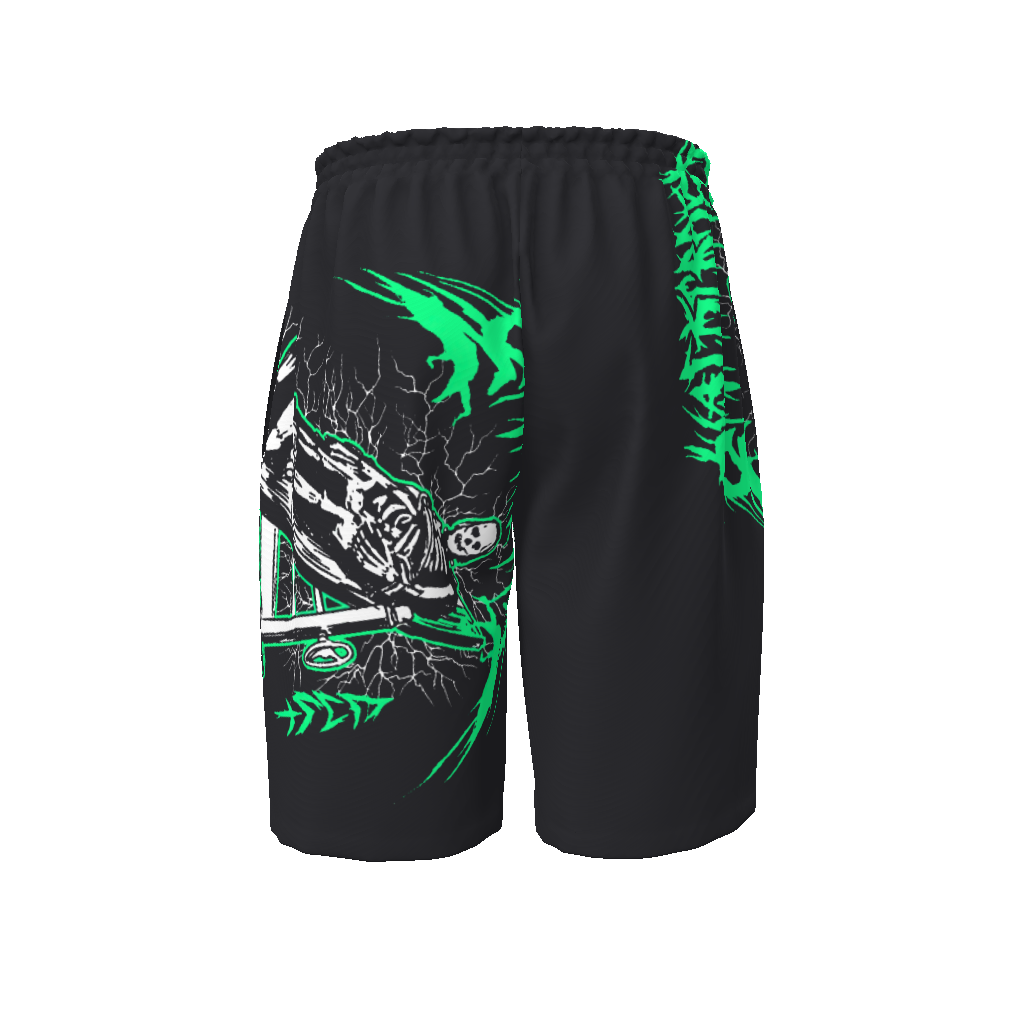 Green Flushed Beach Shorts