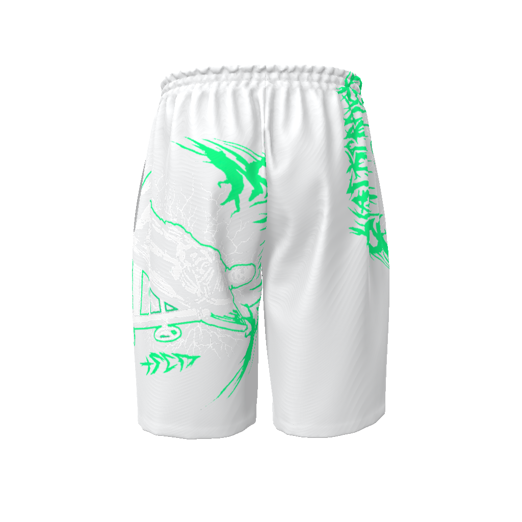 Green Flushed Beach Shorts