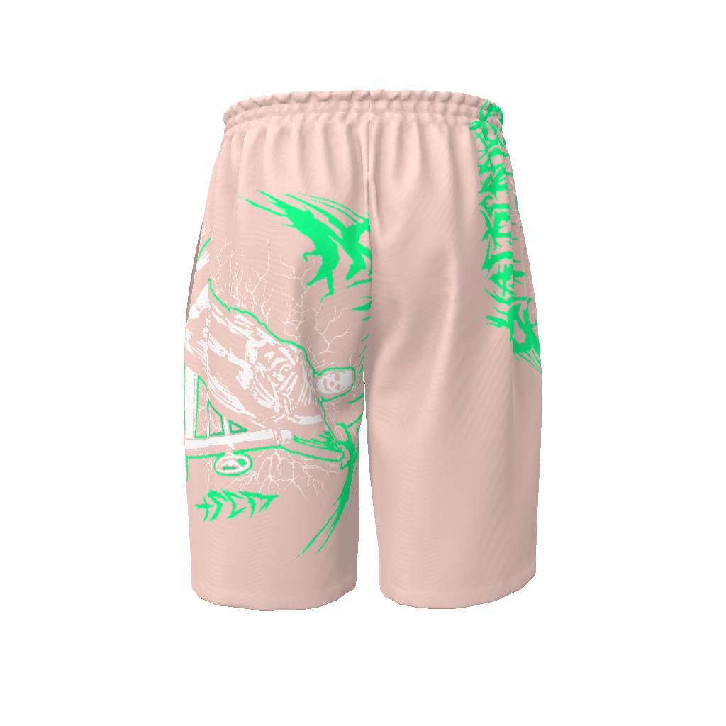 Green Flushed Beach Shorts