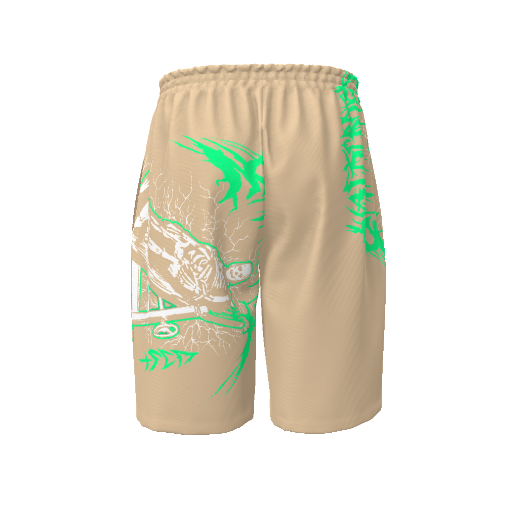 Green Flushed Beach Shorts