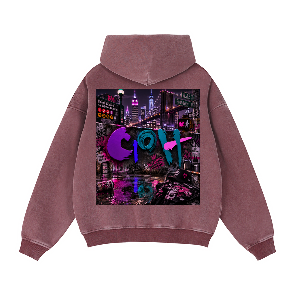 GOAT Zip-Through Boxy Fleece Hoodie