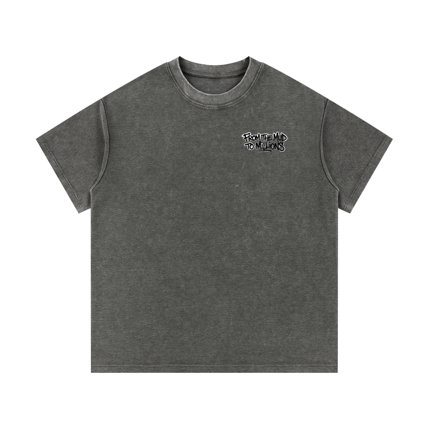 M2M Mineral Wash Waffle Knit T-Shirt