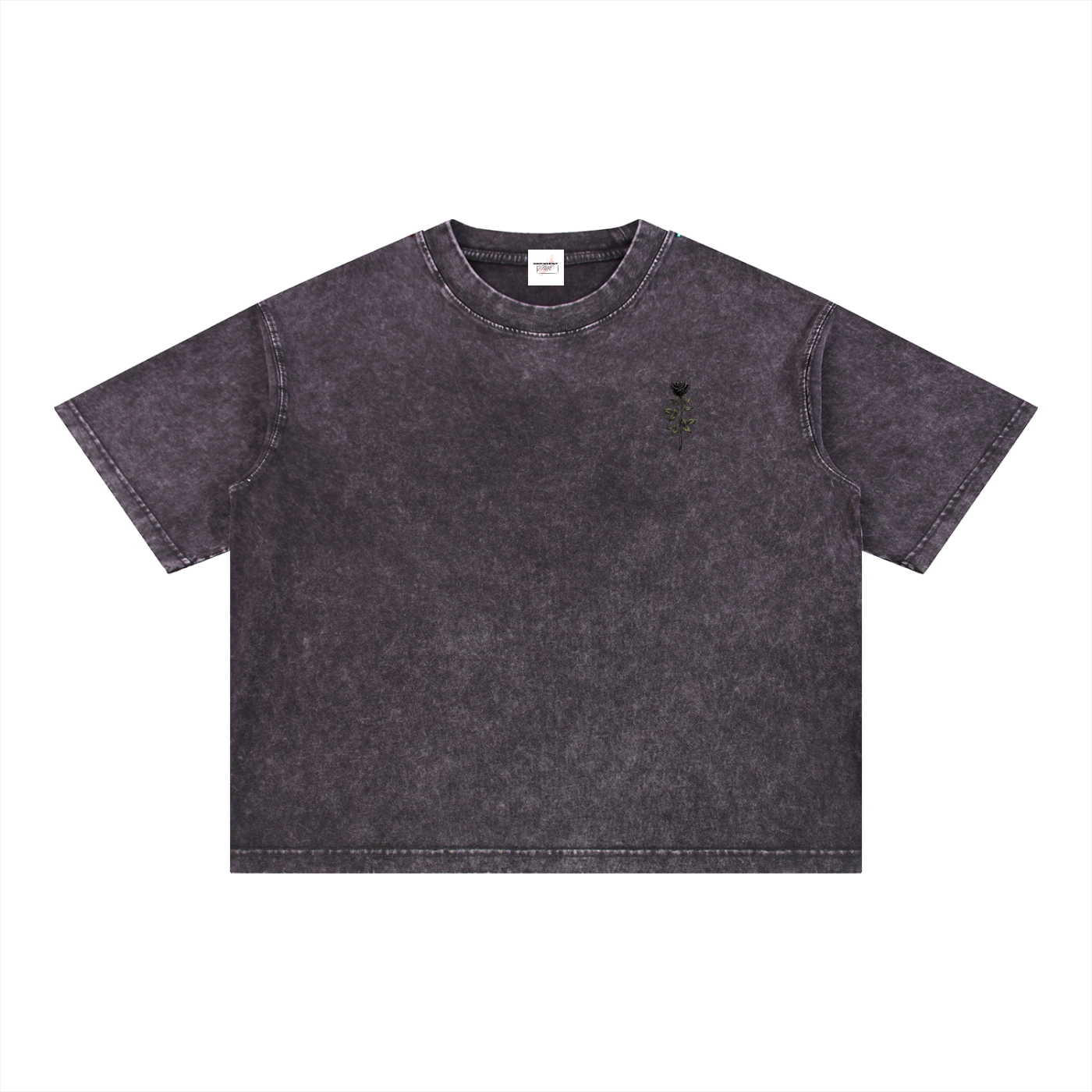 M2M Mineral Wash Boxy Cotton T-Shirt