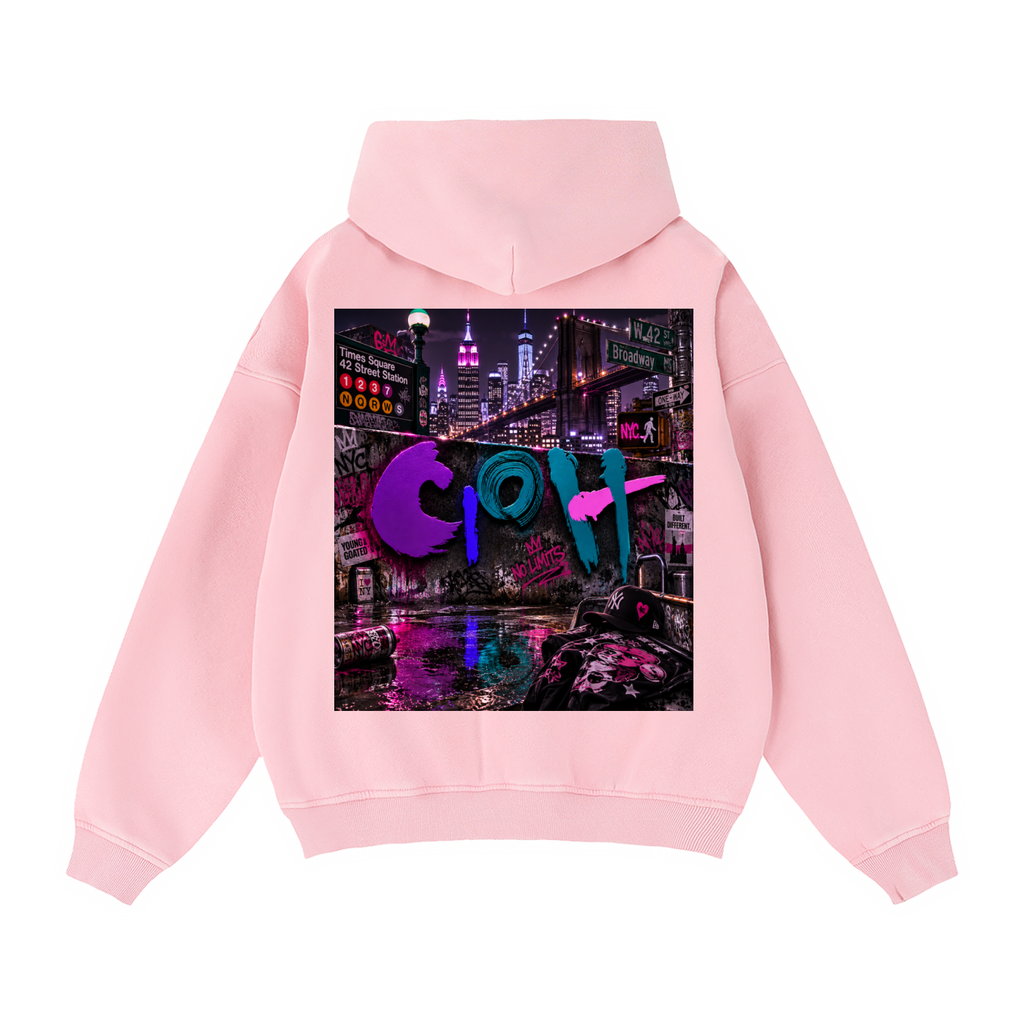 GOAT Zip-Through Boxy Fleece Hoodie