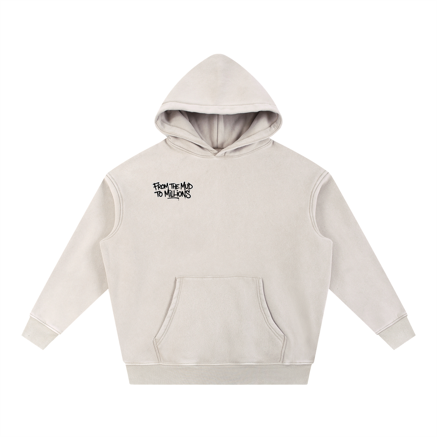 M2M Snow Wash Fleece Oversize Hoodie