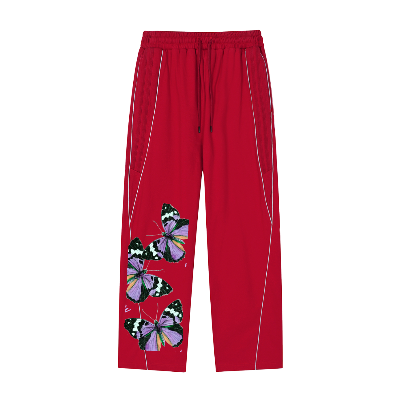 Reflection Striped Straight-Leg Sweatpants