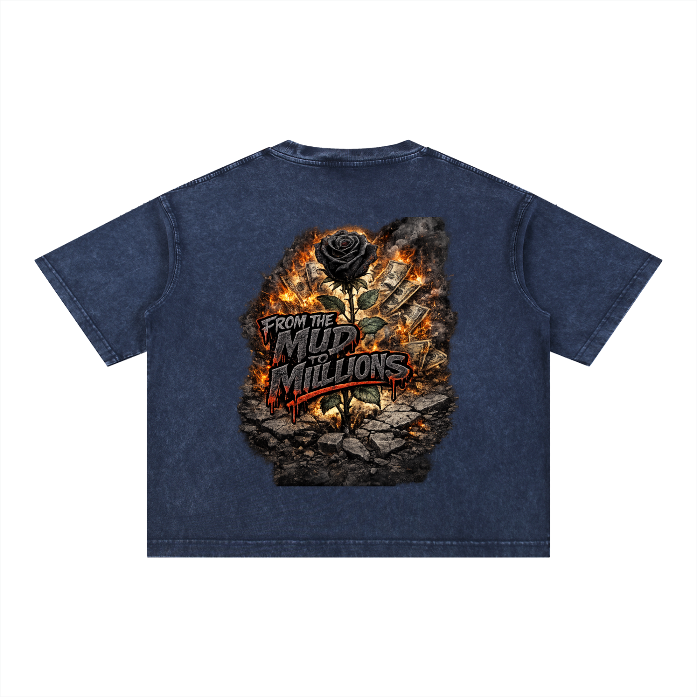 M2M Mineral Wash Boxy Cotton T-Shirt