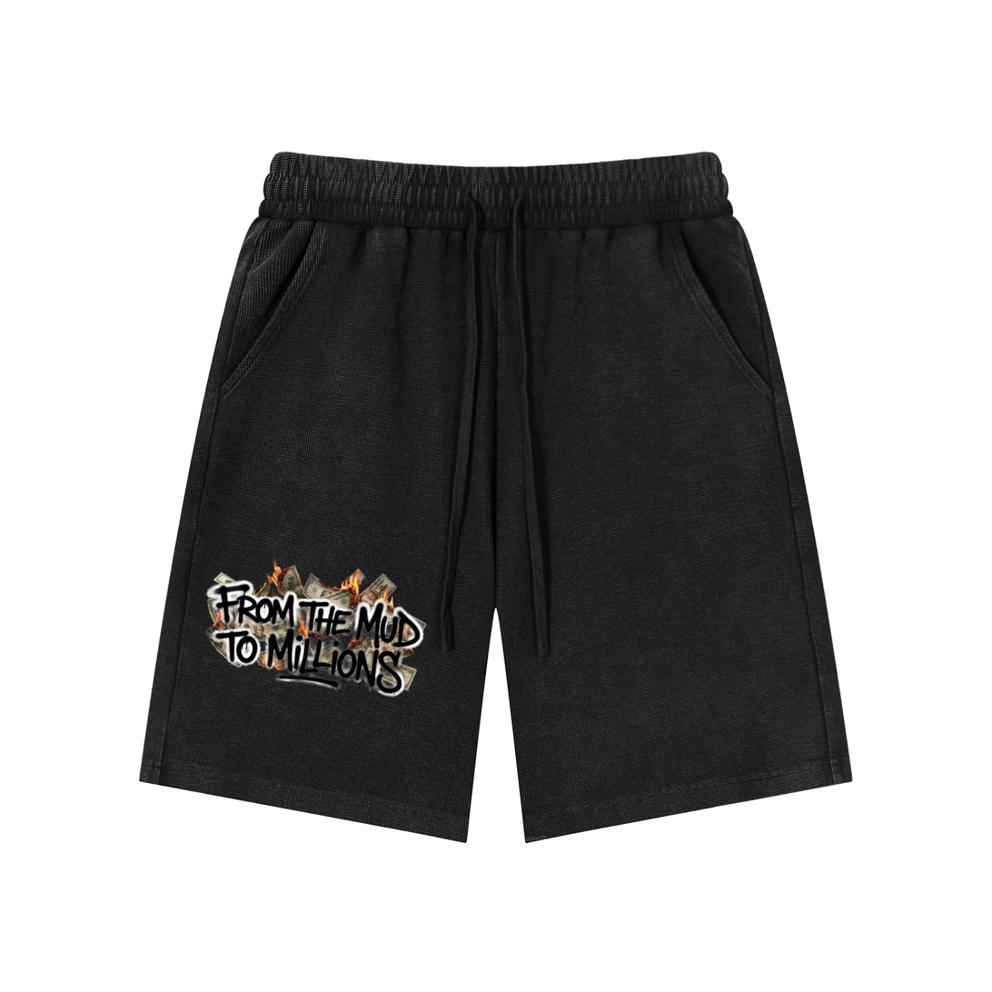 M2M Mineral Wash Waffle Knit Shorts