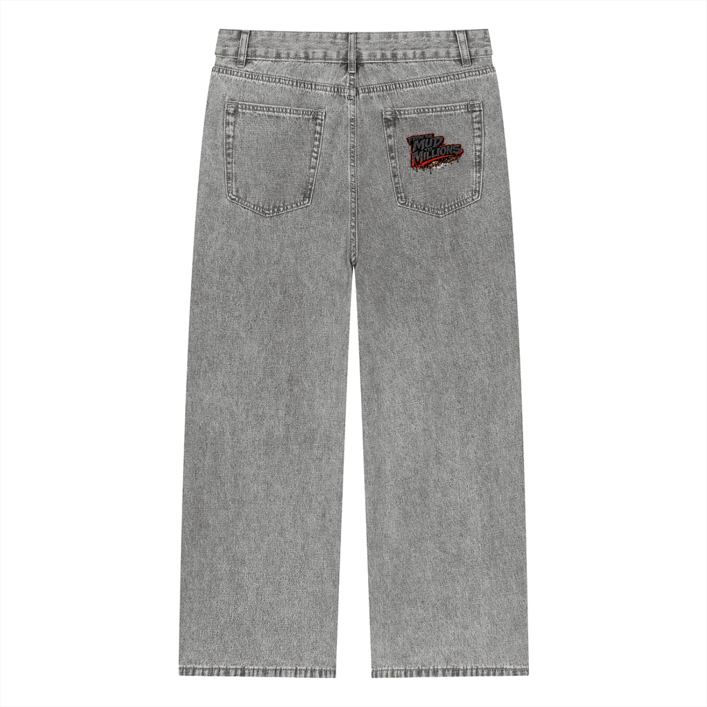 M2M Unisex Vintage Wash Straight Leg Jeans