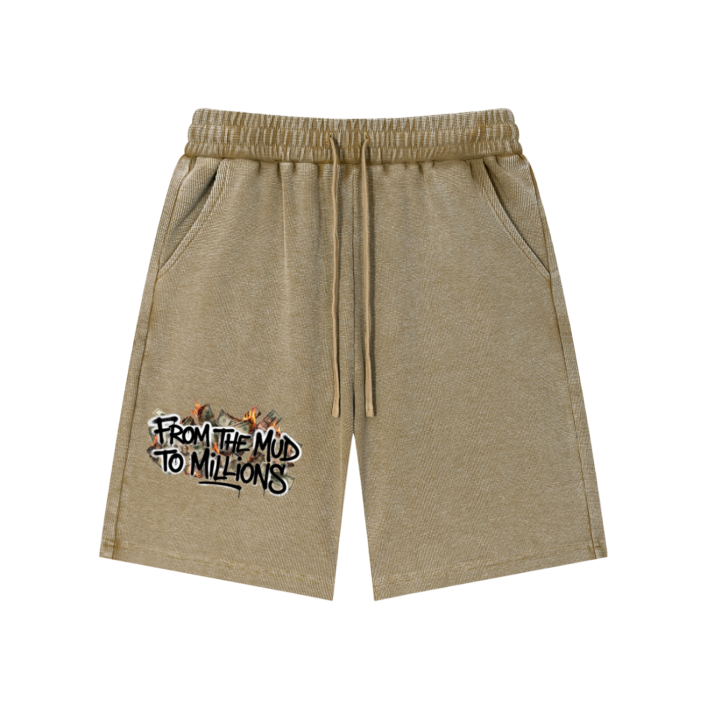 M2M Mineral Wash Waffle Knit Shorts