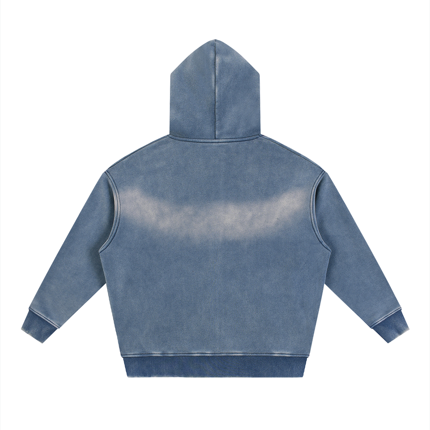 M2M Sunfade Two-way Zipper Boxy Fleece Hoodie