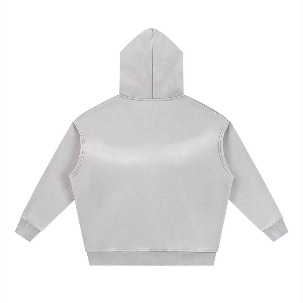 M2M Sunfade Two-way Zipper Boxy Fleece Hoodie