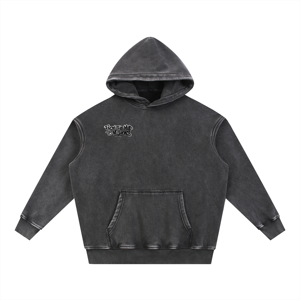 M2M Snow Wash Fleece Oversize Hoodie
