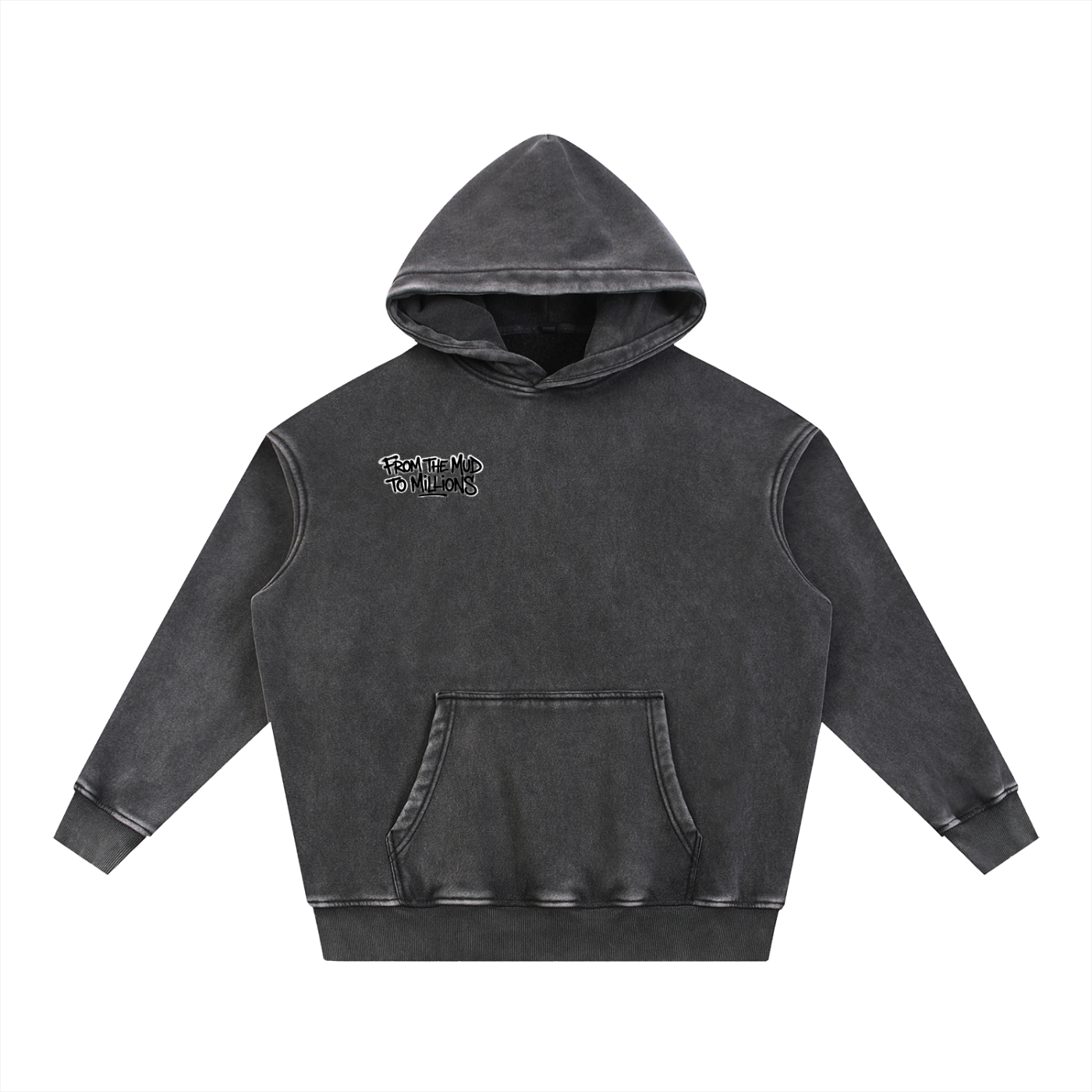 M2M Snow Wash Fleece Oversize Hoodie