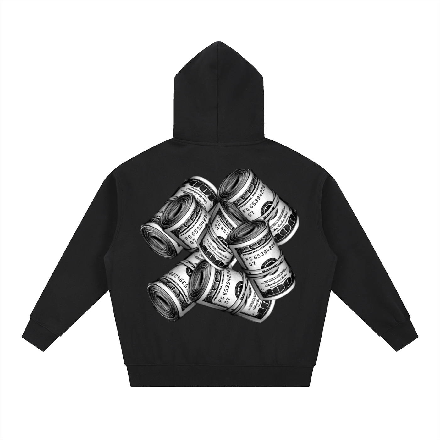 IM RICH BITCH Essential Oversized Fleece Boxy Hoodie