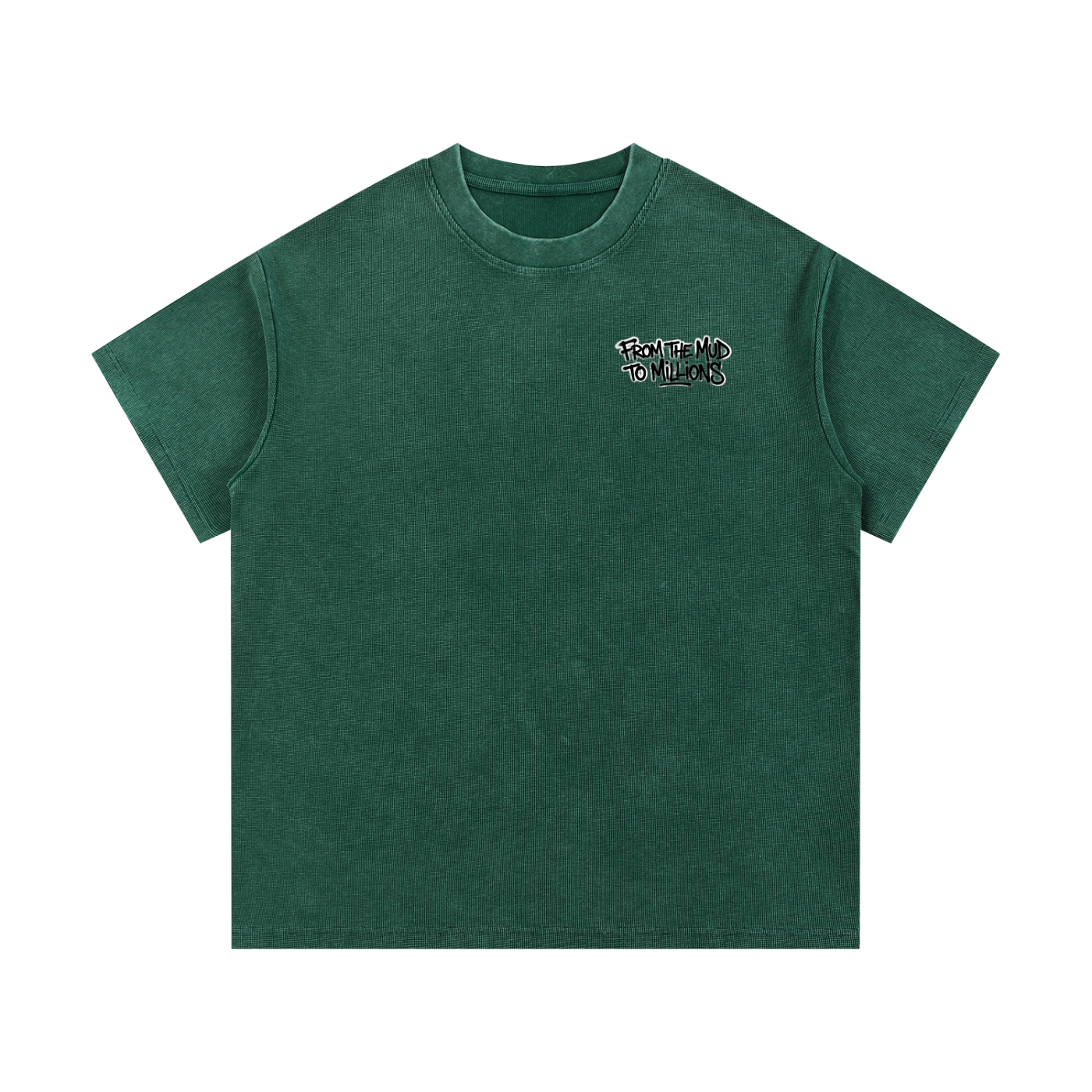 M2M Mineral Wash Waffle Knit T-Shirt