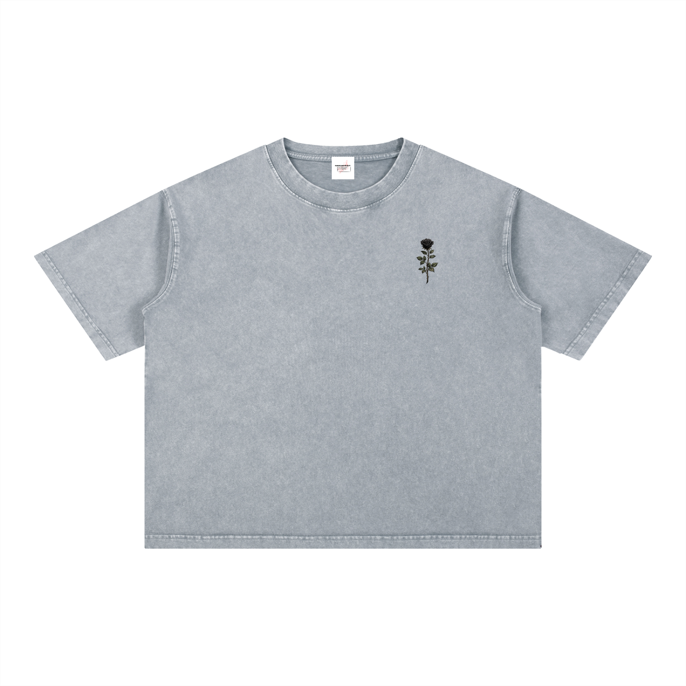 M2M Mineral Wash Boxy Cotton T-Shirt