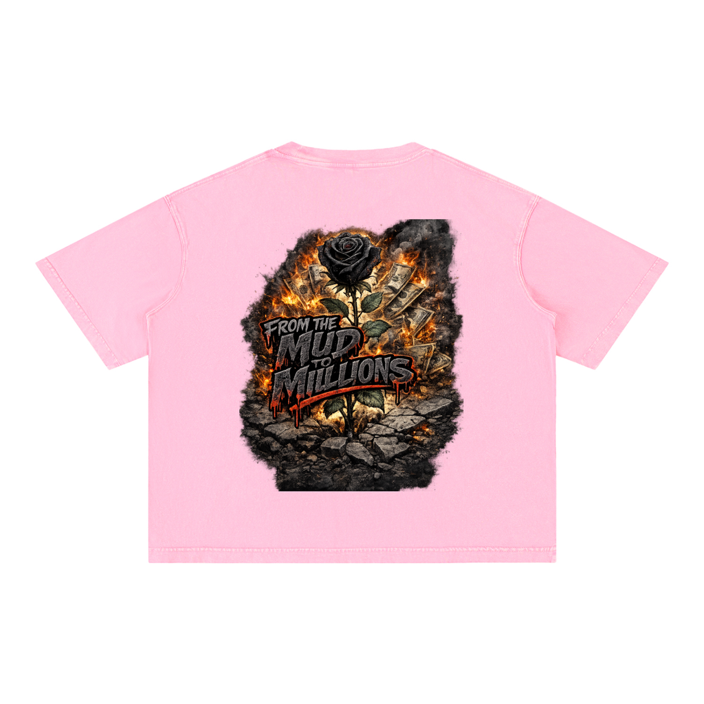 M2M Mineral Wash Boxy Cotton T-Shirt