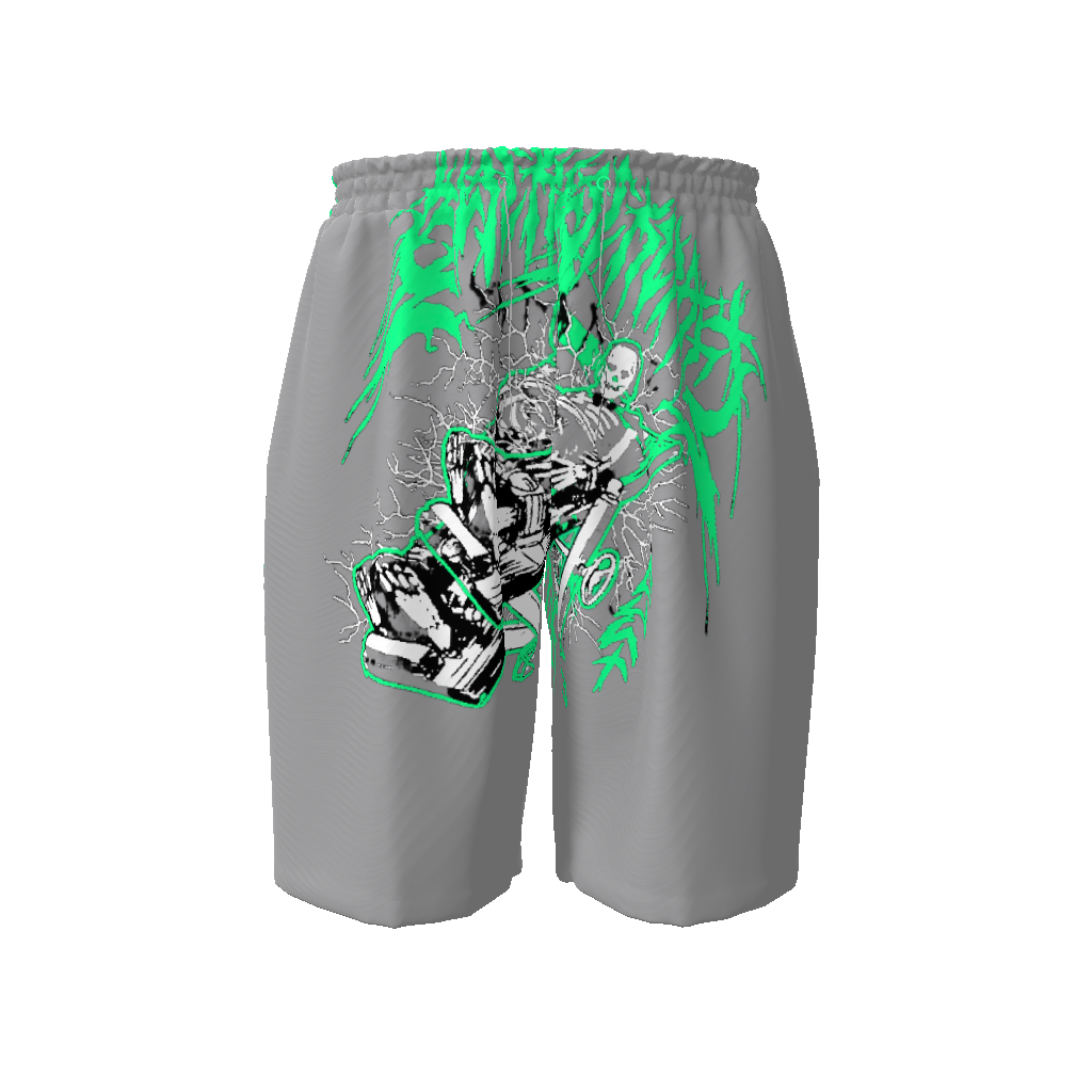 Green Flushed Beach Shorts