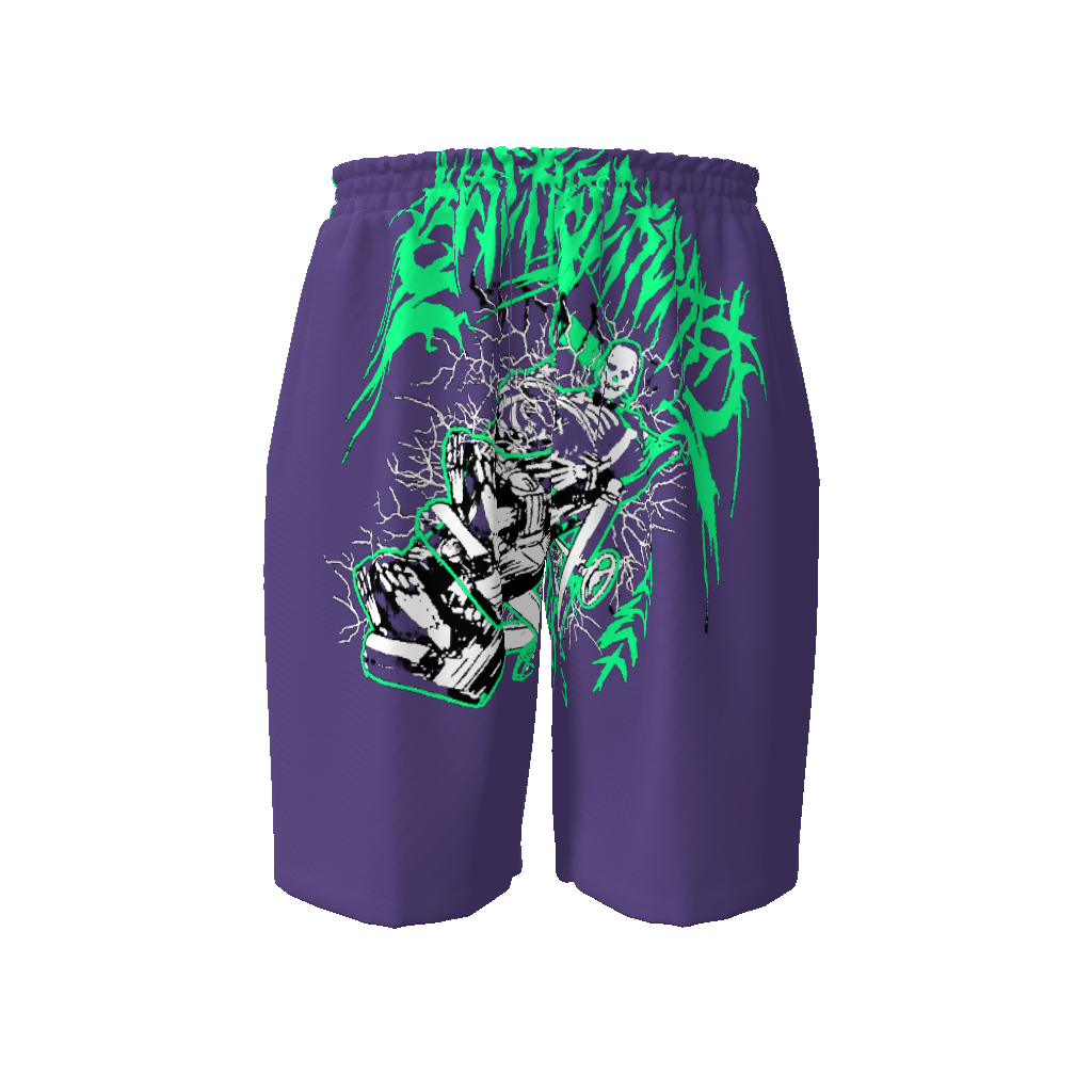 Green Flushed Beach Shorts