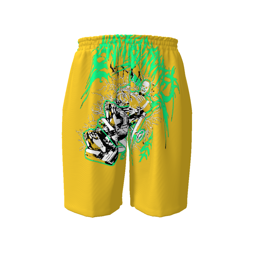 Green Flushed Beach Shorts