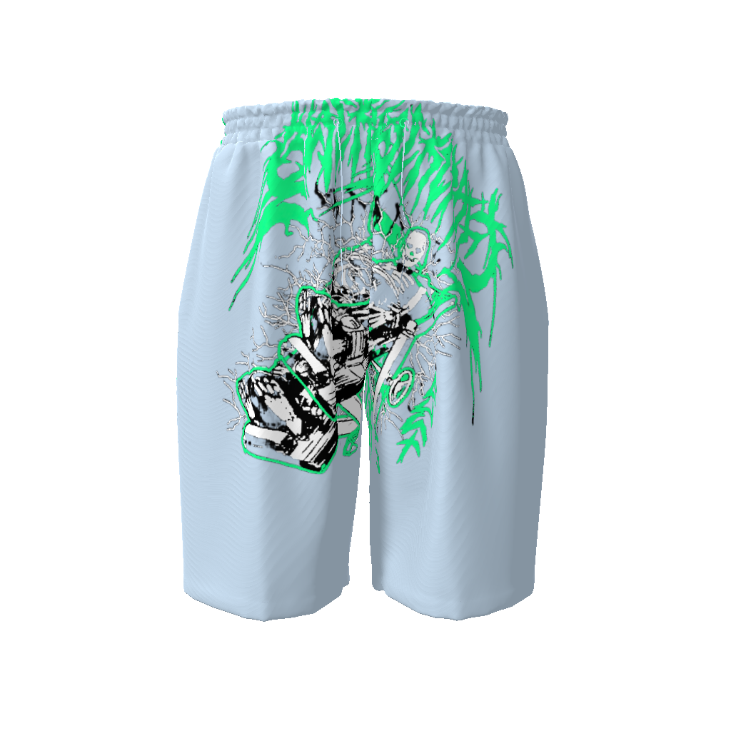 Green Flushed Beach Shorts