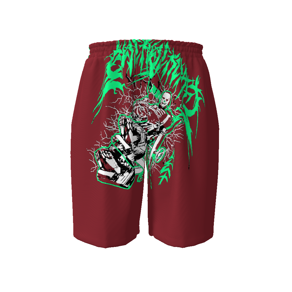 Green Flushed Beach Shorts