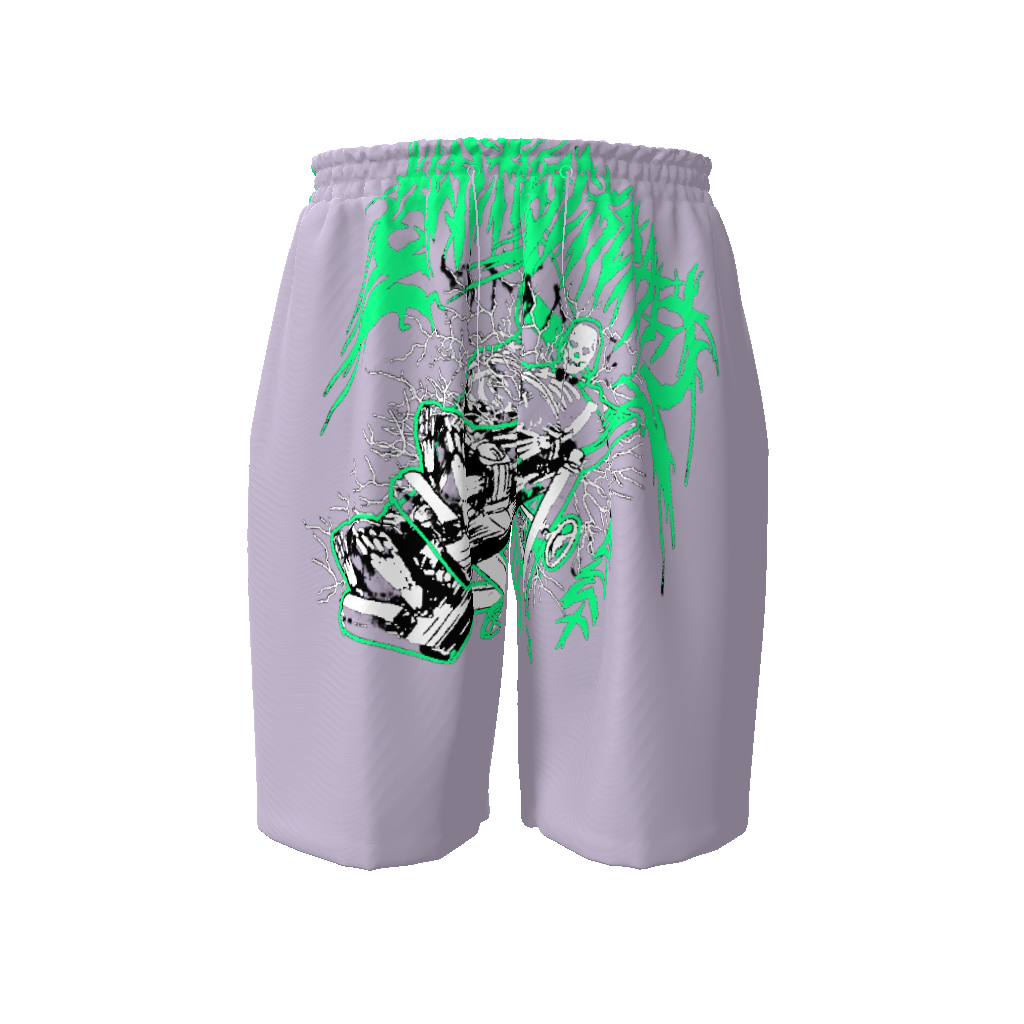 Green Flushed Beach Shorts