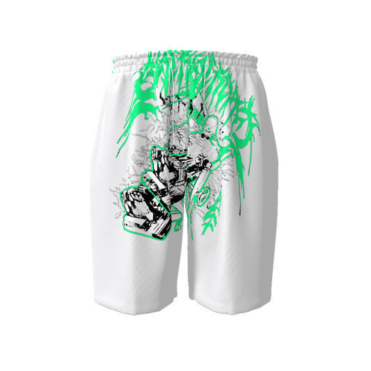 Green Flushed Beach Shorts