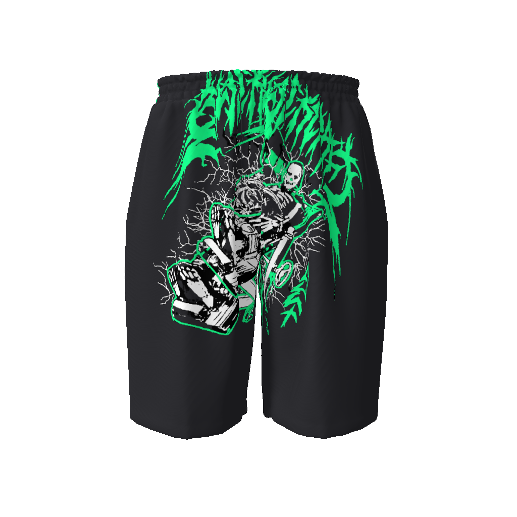 Green Flushed Beach Shorts