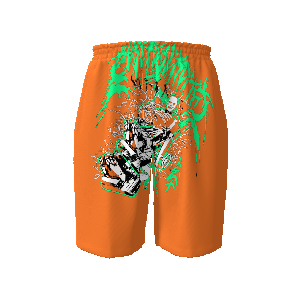 Green Flushed Beach Shorts