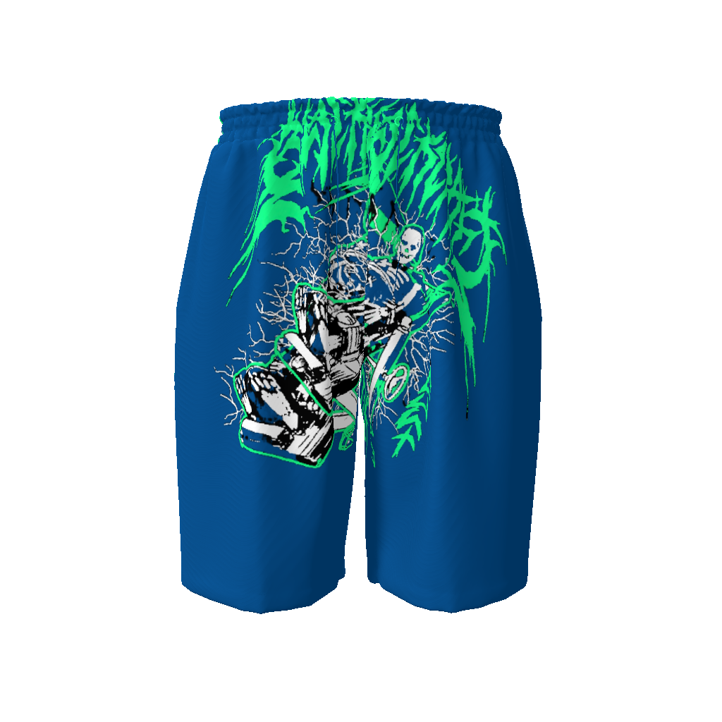 Green Flushed Beach Shorts